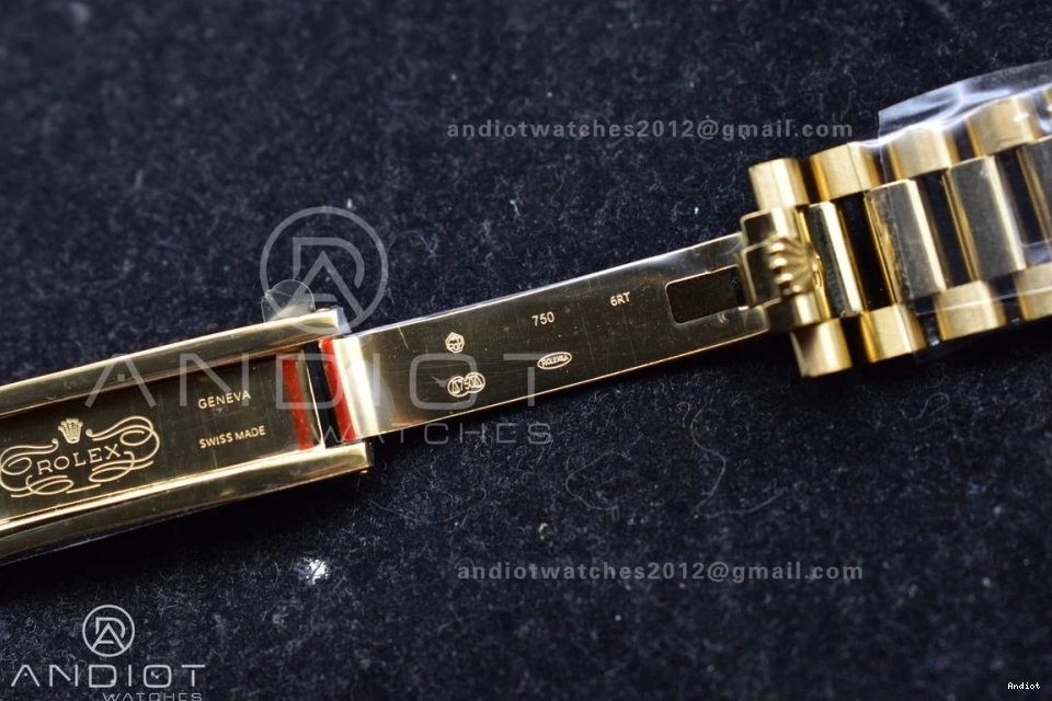 Best Gold President 694 DayDate Diamond Steel YG Stick vr3255 (Gain Dial Edition 36 Durable Weight) with QF V5 Bracelet 904L on 0713